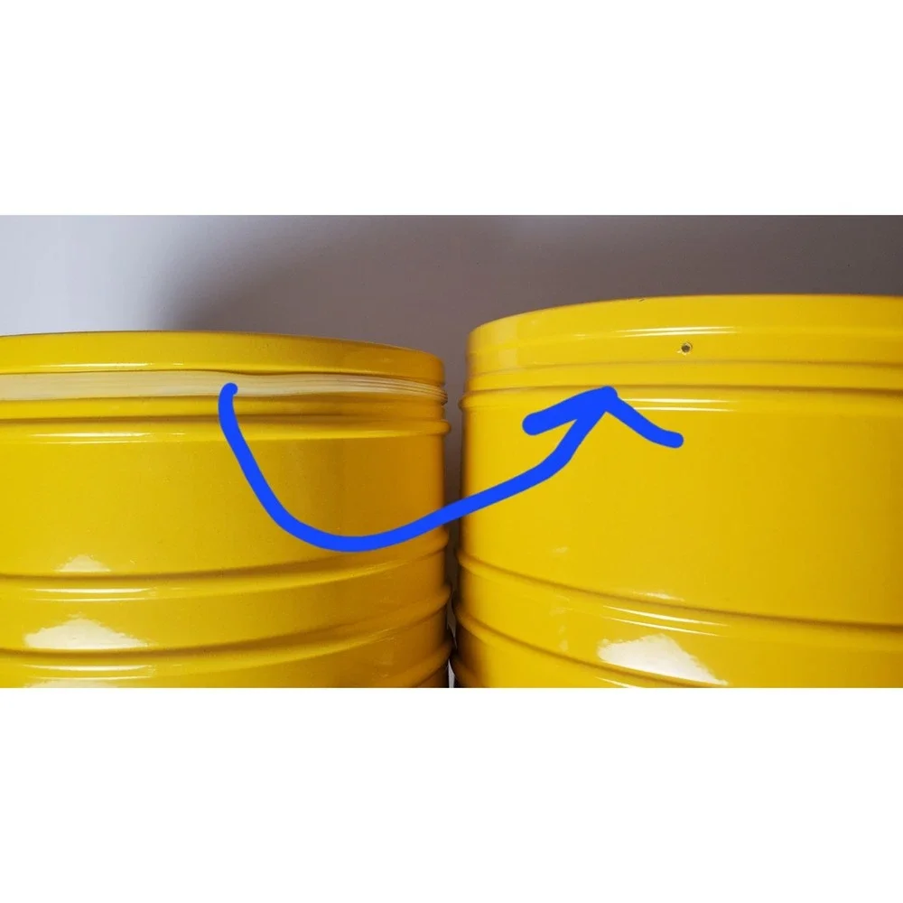Vintage Pier 1 One Retro Diner Yellow Chrome Silver Metal Nesting Canister‎ Set